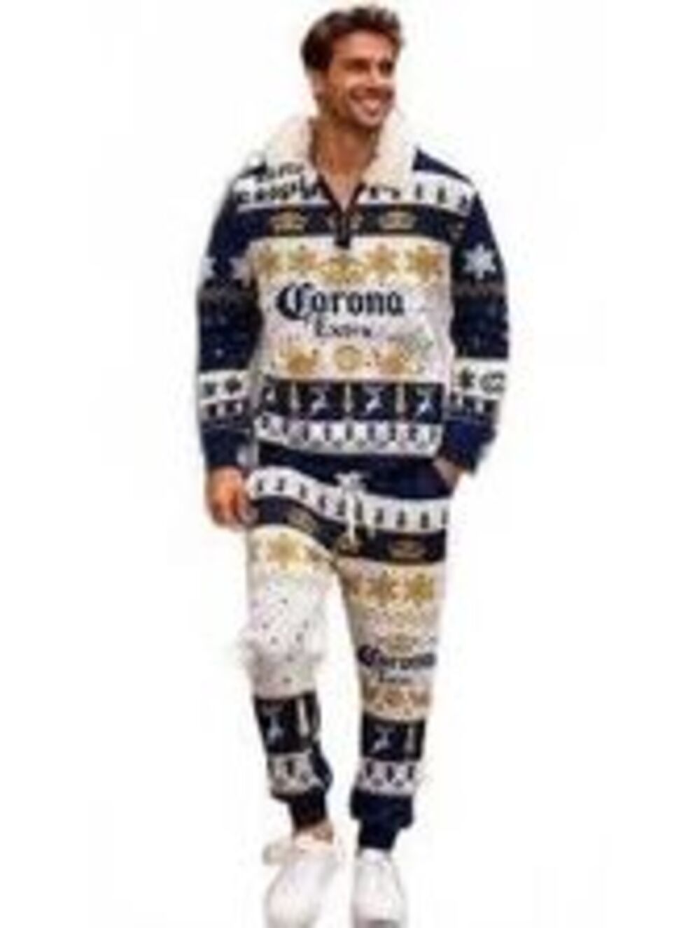 Corona Extra Themed Fleece-Lined Pullover and Joggers Set Size L